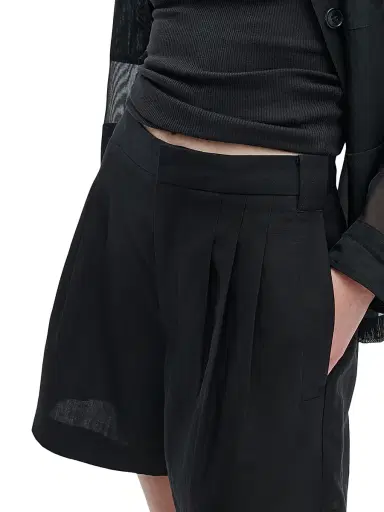 rag & bone Women's Chappell Linen Shorts - Black - Size 16 | Thumbnail 4 rag & bone Women's Chappell Linen Shorts - Black - Size 16 | Thumbnail 4