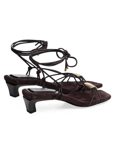 rag & bone Women's Liv Leather Ankle-Wrap Sandals - Dark Chocolate - Size 10 | Thumbnail 3 rag & bone Women's Liv Leather Ankle-Wrap Sandals - Dark Chocolate - Size 10 | Thumbnail 3