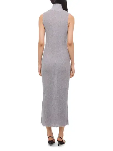 Helmut Lang Women's Turtleneck Linen-Cotton Tank Midi Dress - Cool Grey | Thumbnail 4 Helmut Lang Women's Turtleneck Linen-Cotton Tank Midi Dress - Cool Grey | Thumbnail 4