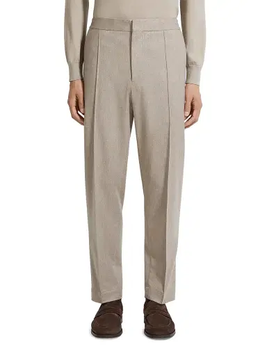Zegna Men's 15milmil15 Wool Silk and Cashmere Pants - Light Taupe - Size 44 | Thumbnail 2 Zegna Men's 15milmil15 Wool Silk and Cashmere Pants - Light Taupe - Size 44 | Thumbnail 2