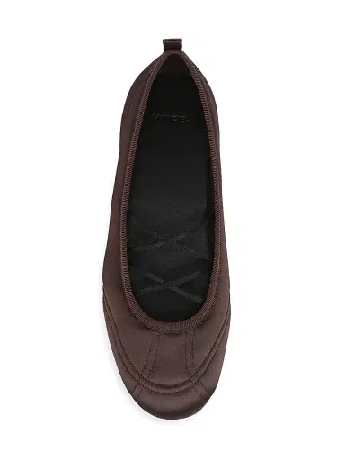 Vince Women's Coralie Satin Ballet Flats | Thumbnail 4 Vince Women's Coralie Satin Ballet Flats | Thumbnail 4