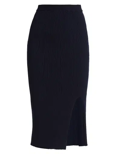 Saks Fifth Avenue Women's Wide Rib-Knit Pencil Skirt - Deep Navy | Thumbnail 1 Saks Fifth Avenue Women's Wide Rib-Knit Pencil Skirt - Deep Navy | Thumbnail 1