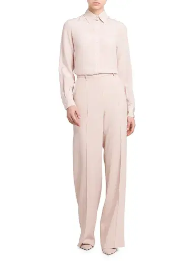 Kiton Women's Front Tie Shirt - Rose | Thumbnail 2 Kiton Women's Front Tie Shirt - Rose | Thumbnail 2