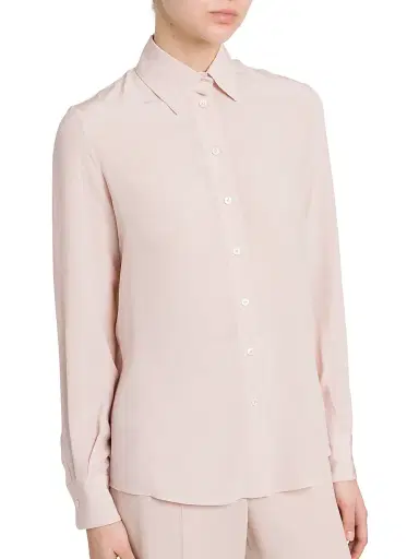 Kiton Women's Front Tie Shirt - Rose | Thumbnail 6 Kiton Women's Front Tie Shirt - Rose | Thumbnail 6