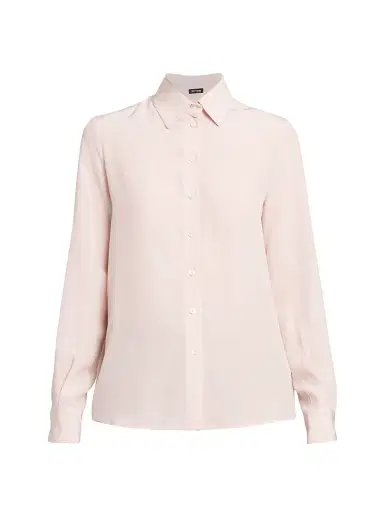 Kiton Women's Front Tie Shirt - Rose | Thumbnail 1 Kiton Women's Front Tie Shirt - Rose | Thumbnail 1