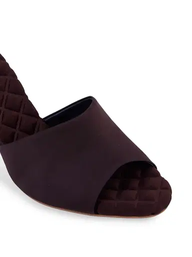 AERA Women's Giulio 70MM Vegan Satin Mules - Brown | Thumbnail 3 AERA Women's Giulio 70MM Vegan Satin Mules - Brown | Thumbnail 3