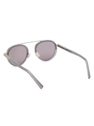 Zegna Men's 51MM Round Metal Sunglasses - Grey | Thumbnail 4 Zegna Men's 51MM Round Metal Sunglasses - Grey | Thumbnail 4