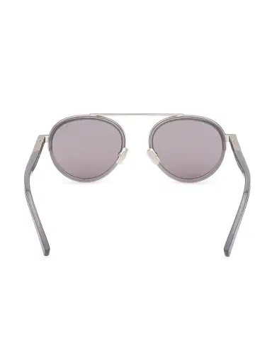 Zegna Men's 51MM Round Metal Sunglasses - Grey | Thumbnail 5 Zegna Men's 51MM Round Metal Sunglasses - Grey | Thumbnail 5