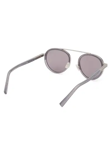Zegna Men's 51MM Round Metal Sunglasses - Grey | Thumbnail 6 Zegna Men's 51MM Round Metal Sunglasses - Grey | Thumbnail 6