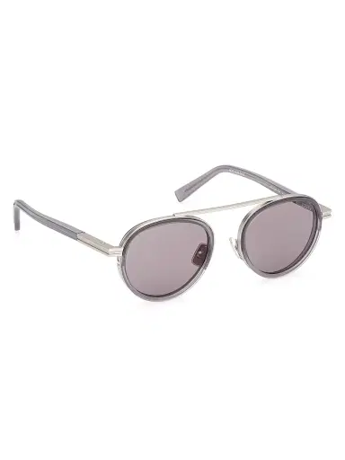 Zegna Men's 51MM Round Metal Sunglasses - Grey | Thumbnail 8 Zegna Men's 51MM Round Metal Sunglasses - Grey | Thumbnail 8