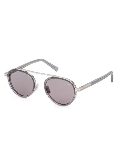 Zegna Men's 51MM Round Metal Sunglasses - Grey | Thumbnail 1 Zegna Men's 51MM Round Metal Sunglasses - Grey | Thumbnail 1