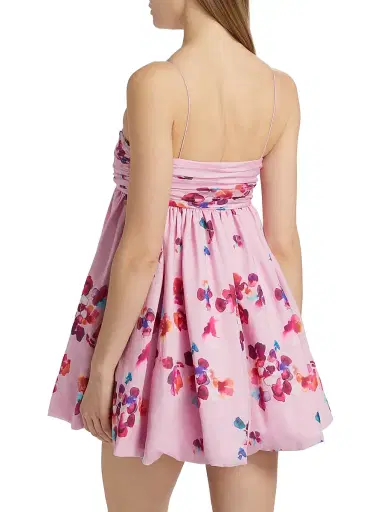 AMUR Women's Kimberly Floral Sweetheart Babydoll Minidress - Mosaic Poppies | Thumbnail 5 AMUR Women's Kimberly Floral Sweetheart Babydoll Minidress - Mosaic Poppies | Thumbnail 5