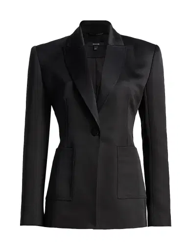 Toccin Women's Preston Tuxedo Blazer - Jet | Thumbnail 1 Toccin Women's Preston Tuxedo Blazer - Jet | Thumbnail 1