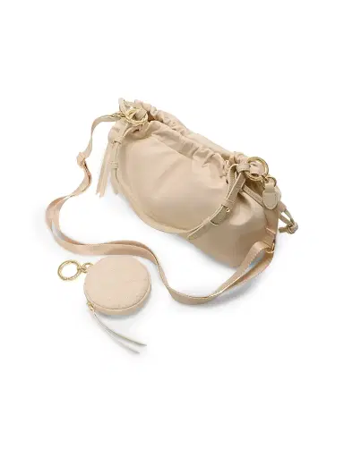 MZ Wallace Women's Waverly Drawstring Shoulder Bag - Buff | Thumbnail 4 MZ Wallace Women's Waverly Drawstring Shoulder Bag - Buff | Thumbnail 4