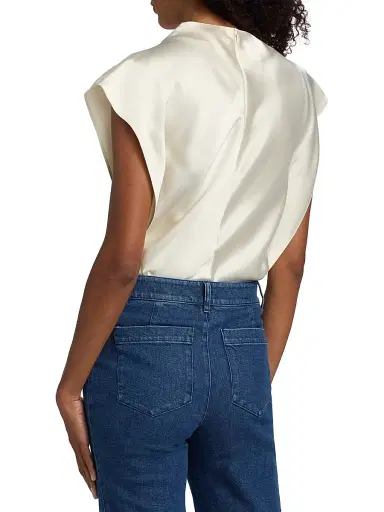 TANYA TAYLOR Women's Adrien Satin Crepe Top | Thumbnail 5 TANYA TAYLOR Women's Adrien Satin Crepe Top | Thumbnail 5