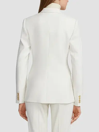 Ralph Lauren Collection Women's Parker Stretch-Wool Jacket - Cream | Thumbnail 5 Ralph Lauren Collection Women's Parker Stretch-Wool Jacket - Cream | Thumbnail 5