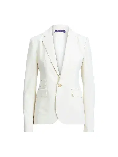 Ralph Lauren Collection Women's Parker Stretch-Wool Jacket - Cream | Thumbnail 1 Ralph Lauren Collection Women's Parker Stretch-Wool Jacket - Cream | Thumbnail 1