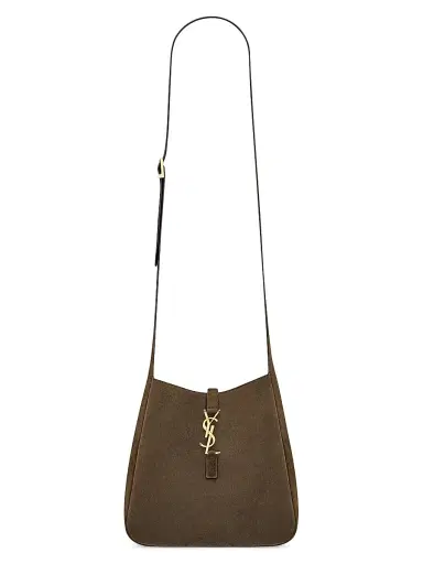 Saint Laurent Women's Supple Crossbody Bag in Suede - Light Musk | Thumbnail 1 Saint Laurent Women's Supple Crossbody Bag in Suede - Light Musk | Thumbnail 1