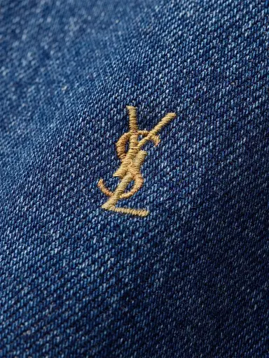Saint Laurent Women's Cassandre Shirt in Denim - Reef Blue | Thumbnail 3 Saint Laurent Women's Cassandre Shirt in Denim - Reef Blue | Thumbnail 3