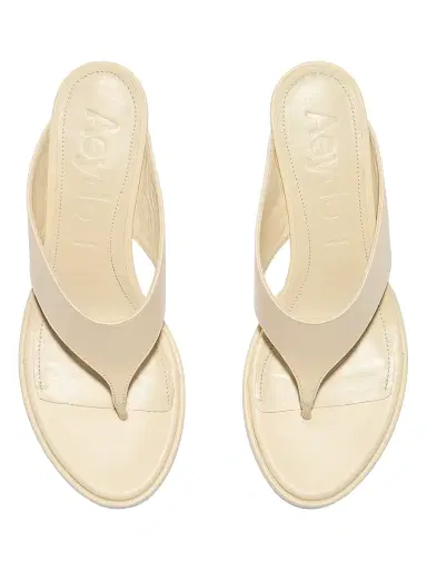 Aeyde Women's Olenna Leather Thong Sandals - Creamy | Thumbnail 5 Aeyde Women's Olenna Leather Thong Sandals - Creamy | Thumbnail 5