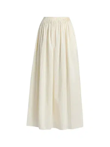 Loulou de Saison Women's Naya Gathered Cotton-Silk Maxi Skirt - | Thumbnail 1 Loulou de Saison Women's Naya Gathered Cotton-Silk Maxi Skirt - | Thumbnail 1