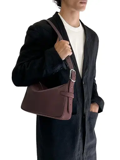 BONASTRE Men's Rider Leather Bag - Wine | Thumbnail 3 BONASTRE Men's Rider Leather Bag - Wine | Thumbnail 3