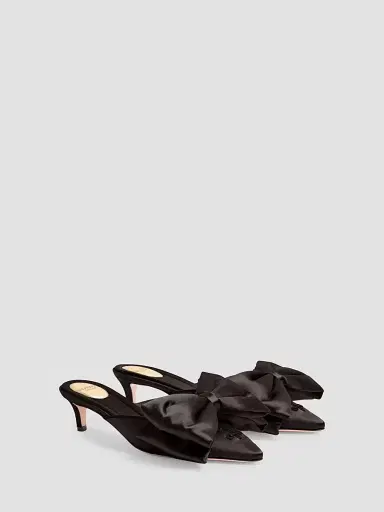 Valentino Garavani Women's Yolande 45MM Satin Mules | Thumbnail 2 Valentino Garavani Women's Yolande 45MM Satin Mules | Thumbnail 2