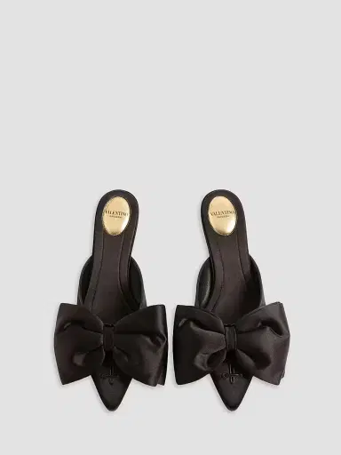 Valentino Garavani Women's Yolande 45MM Satin Mules | Thumbnail 3 Valentino Garavani Women's Yolande 45MM Satin Mules | Thumbnail 3