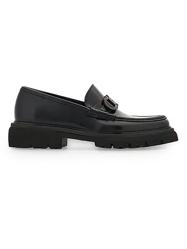 FERRAGAMO Men's Patent Leather Lug-Sole Loafers - Nero | Thumbnail 1 FERRAGAMO Men's Patent Leather Lug-Sole Loafers - Nero | Thumbnail 1