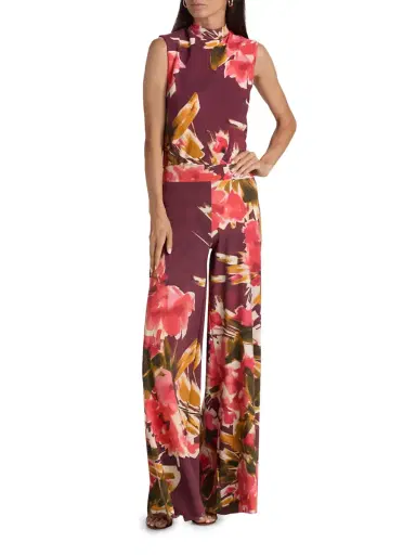 Chiara Boni La Petite Robe Women's Skyla Floral Wide-Leg Pants | Thumbnail 2 Chiara Boni La Petite Robe Women's Skyla Floral Wide-Leg Pants | Thumbnail 2
