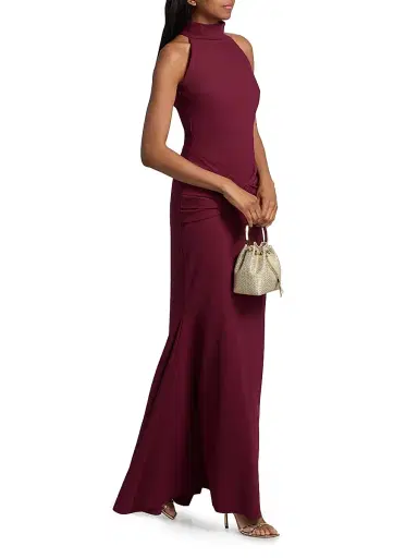 Chiara Boni La Petite Robe Women's Zesika Jersey Sleeveless Gown - Mahogany - Size 8 | Thumbnail 2 Chiara Boni La Petite Robe Women's Zesika Jersey Sleeveless Gown - Mahogany - Size 8 | Thumbnail 2