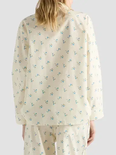Prada Women's Bouquet Print Old Canvas Shirt - Beige - Size 6 | Thumbnail 4 Prada Women's Bouquet Print Old Canvas Shirt - Beige - Size 6 | Thumbnail 4