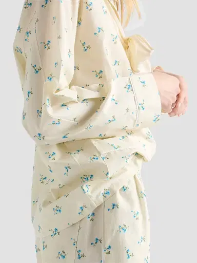 Prada Women's Bouquet Print Old Canvas Shirt - Beige - Size 6 | Thumbnail 5 Prada Women's Bouquet Print Old Canvas Shirt - Beige - Size 6 | Thumbnail 5