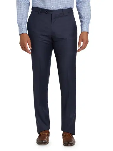 Giorgio Armani Men's Textured Solid Wool Trousers | Thumbnail 3 Giorgio Armani Men's Textured Solid Wool Trousers | Thumbnail 3