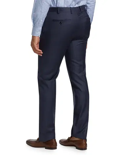 Giorgio Armani Men's Textured Solid Wool Trousers | Thumbnail 5 Giorgio Armani Men's Textured Solid Wool Trousers | Thumbnail 5