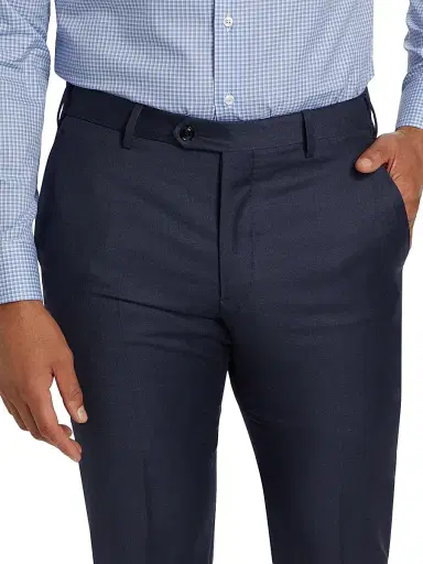 Giorgio Armani Men's Textured Solid Wool Trousers | Thumbnail 6 Giorgio Armani Men's Textured Solid Wool Trousers | Thumbnail 6