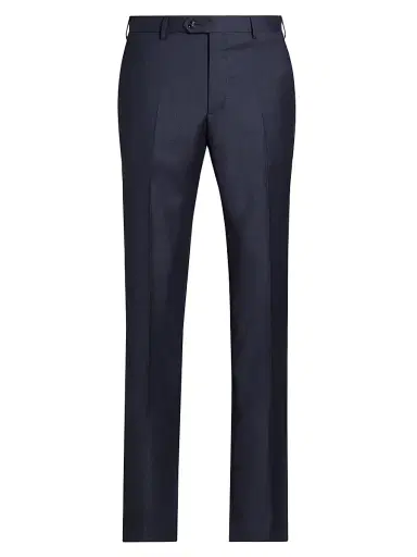 Giorgio Armani Men's Textured Solid Wool Trousers | Thumbnail 1 Giorgio Armani Men's Textured Solid Wool Trousers | Thumbnail 1