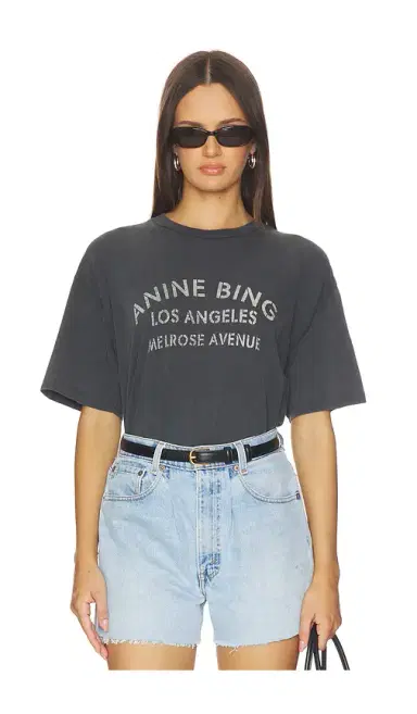 Anine Bing Cade Tee Melrose Stencil | Thumbnail 1 Anine Bing Cade Tee Melrose Stencil | Thumbnail 1