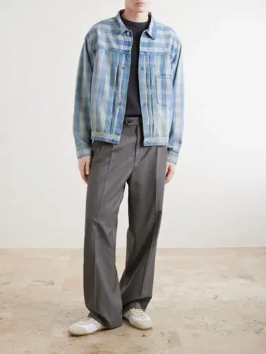 A.PRESSE Checked Denim Jacket - Men | Thumbnail 2 A.PRESSE Checked Denim Jacket - Men | Thumbnail 2
