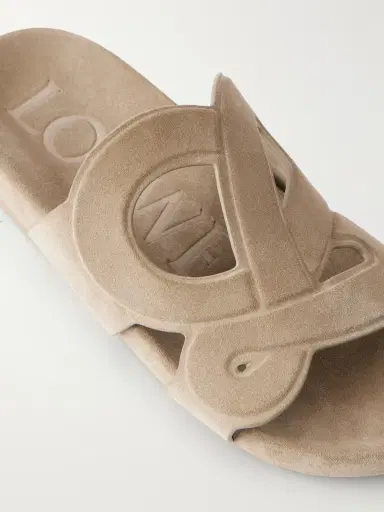 Loewe Paula's Ibiza Ease Monogram Suede Slides - Men | Thumbnail 4 Loewe Paula's Ibiza Ease Monogram Suede Slides - Men | Thumbnail 4