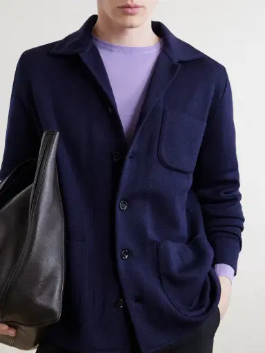 Lardini Virgin Wool Cardigan - Men | Thumbnail 5 Lardini Virgin Wool Cardigan - Men | Thumbnail 5