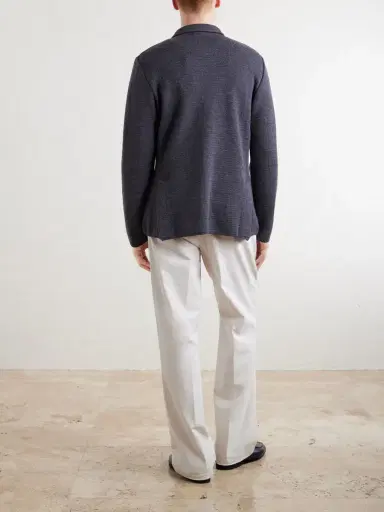 Lardini Knitted Virgin Wool Blazer - Men | Thumbnail 4 Lardini Knitted Virgin Wool Blazer - Men | Thumbnail 4