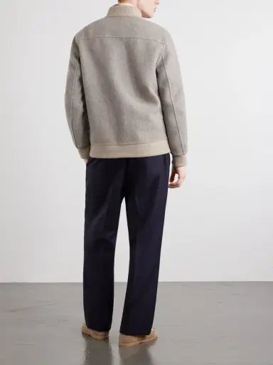 ELEVENTY Wool and Cashmere-Blend Herringbone Bomber Jacket - Men | Thumbnail 4 ELEVENTY Wool and Cashmere-Blend Herringbone Bomber Jacket - Men | Thumbnail 4