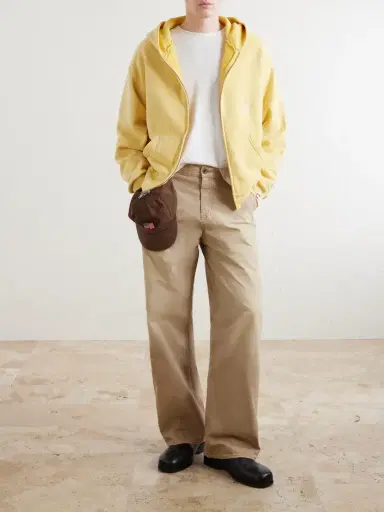 Cherry Los Angeles Wide-Leg Cotton-Twill Chinos - Men | Thumbnail 2 Cherry Los Angeles Wide-Leg Cotton-Twill Chinos - Men | Thumbnail 2