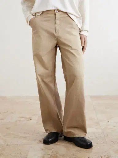 Cherry Los Angeles Wide-Leg Cotton-Twill Chinos - Men | Thumbnail 3 Cherry Los Angeles Wide-Leg Cotton-Twill Chinos - Men | Thumbnail 3