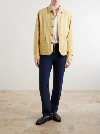 ELEVENTY Straight-Leg Cotton-Blend Trousers - Men | Thumbnail 2 ELEVENTY Straight-Leg Cotton-Blend Trousers - Men | Thumbnail 2
