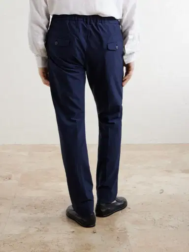 ELEVENTY Straight-Leg Cotton-Blend Trousers - Men | Thumbnail 4 ELEVENTY Straight-Leg Cotton-Blend Trousers - Men | Thumbnail 4