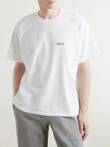 Cherry Los Angeles Logo-Print Cotton-Jersey T-Shirt - Men | Thumbnail 3 Cherry Los Angeles Logo-Print Cotton-Jersey T-Shirt - Men | Thumbnail 3