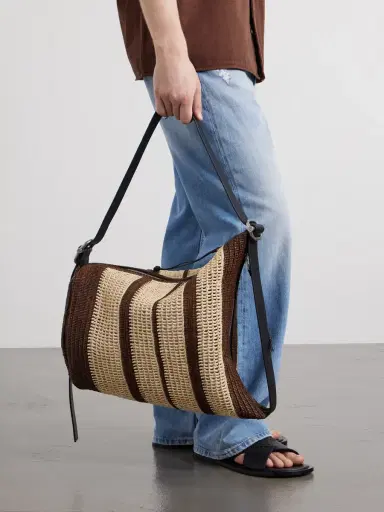 Loewe Paula's Ibiza Loop Bucket Medium Leather-Trimmed Raffia Tote Bag - Men | Thumbnail 3 Loewe Paula's Ibiza Loop Bucket Medium Leather-Trimmed Raffia Tote Bag - Men | Thumbnail 3