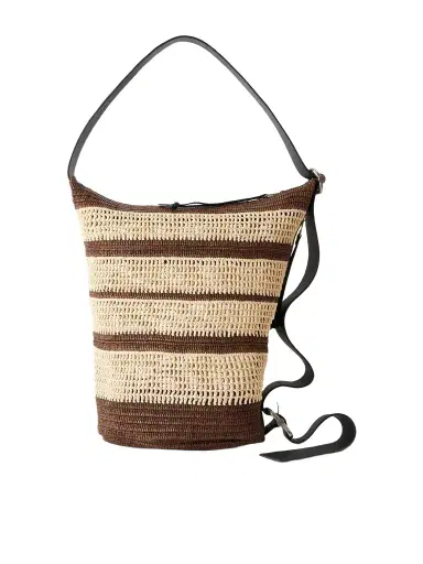 Loewe Paula's Ibiza Loop Bucket Medium Leather-Trimmed Raffia Tote Bag - Men | Thumbnail 1 Loewe Paula's Ibiza Loop Bucket Medium Leather-Trimmed Raffia Tote Bag - Men | Thumbnail 1